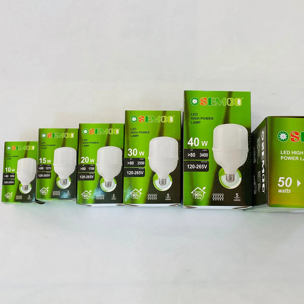 Semco LED Bulbs – Energy-Efficient Lighting in 10W, 15W, 20W, 30W, 40W & 50W