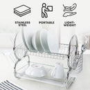 Premium Stainless Steel Dish Drying Rack for Kitchen Counter | Rust-Resistant Dish Rack with Drainage Tray