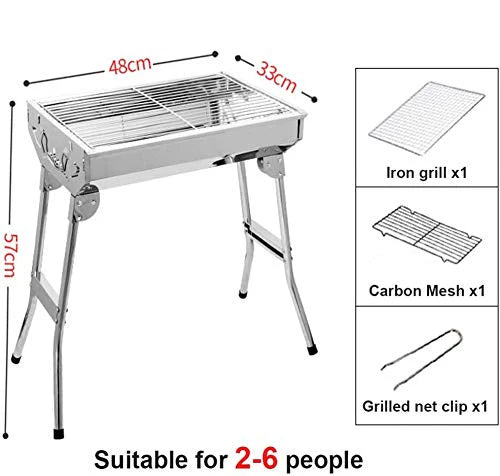 Large BBQ Grill Stand – Heavy-Duty Outdoor Grill for Parties & Home Use