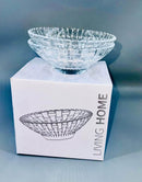 Elegant Crystal Glass Bowl for Serving & Décor