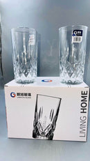 Cylinder Embossing Juice glass