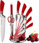 8-Piece Kitchen Knife Set with Rotary Stand – Complete Cutting Solution