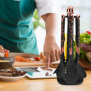 Silicone Cooking Utensils Set with Holder – Heat-Resistant & Non-Stick Friendly
