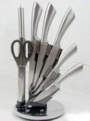 8-Piece Kitchen Knife Set with Rotary Stand – Complete Cutting Solution