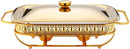 2 Litre Rectangular Chafing Dish – Solid Steel Lid Food Warmer for Buffet & Home Use