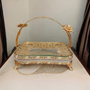 Golden Glass Fruit Tray – Elegant & Stylish Table Centerpiece
