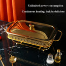 2 Litre Rectangular Chafing Dish – Solid Steel Lid Food Warmer for Buffet & Home Use