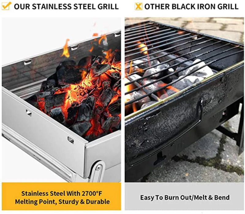 Large BBQ Grill Stand – Heavy-Duty Outdoor Grill for Parties & Home Use