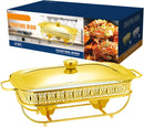 2 Litre Rectangular Chafing Dish – Solid Steel Lid Food Warmer for Buffet & Home Use