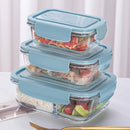 Food Storage Containers with Airtight Lids set of 3 pcs Blue (Pink)
