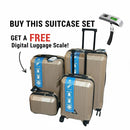 4pcs Suitcase Set ABS Cabin Hard Shell Travel Luggage Trolley 4 Wheels Light
