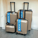 4pcs Suitcase Set ABS Cabin Hard Shell Travel Luggage Trolley 4 Wheels Light